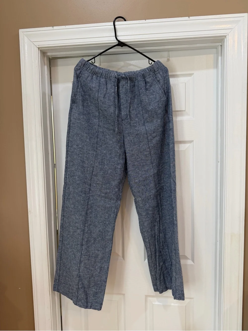 Gap TALL Linen blend chambray pull on drawstring pants - Picture 1 of 1